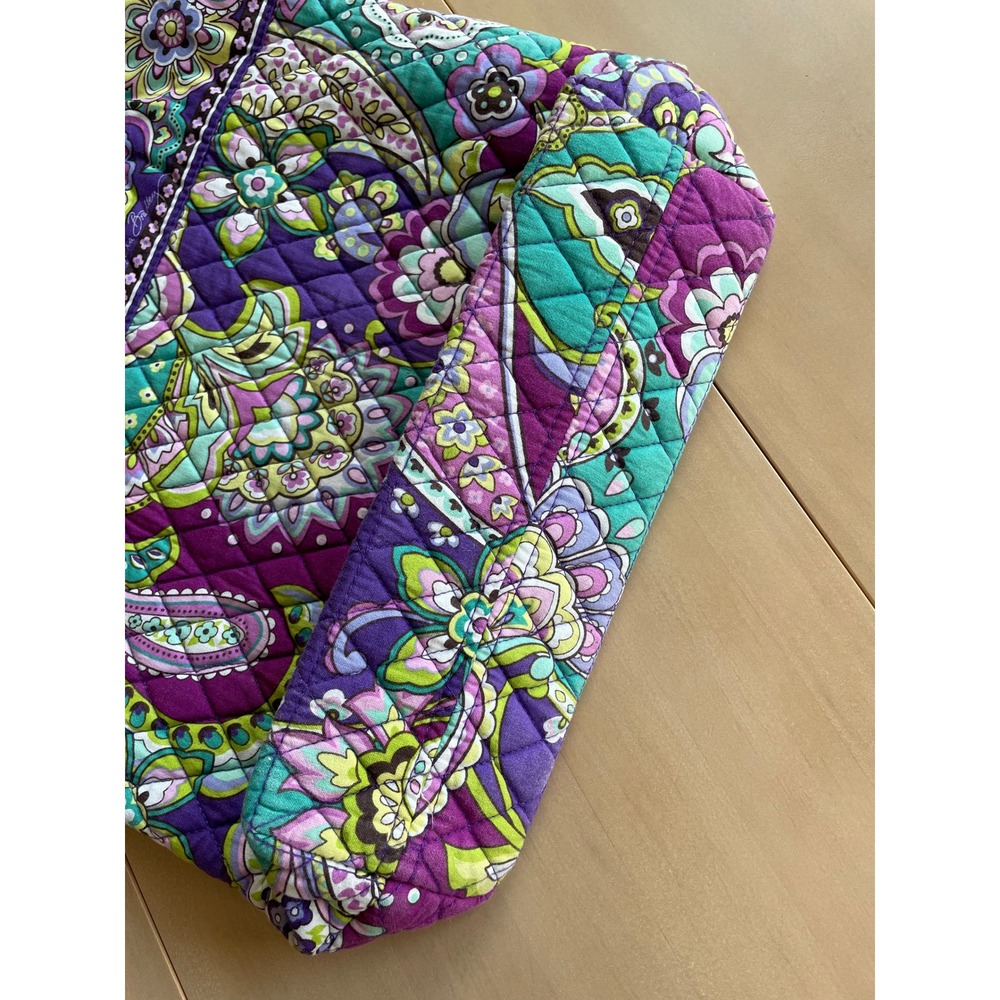 Vera Bradley Retired Heather Paisley Quilted Y2K‎ Shoulder Tote Bag - Picture 4 of 12